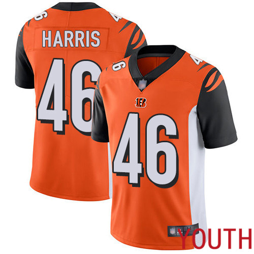Cincinnati Bengals Limited Orange Youth Clark Harris Alternate Jersey NFL Footballl #46 Vapor Untouchable->cincinnati bengals->NFL Jersey
